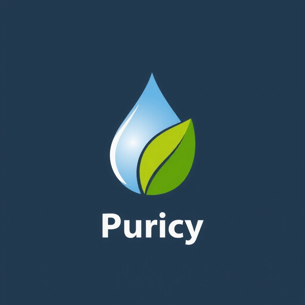 A stylized abstract icon representing purity, possibly a drop of water or a clean leaf.